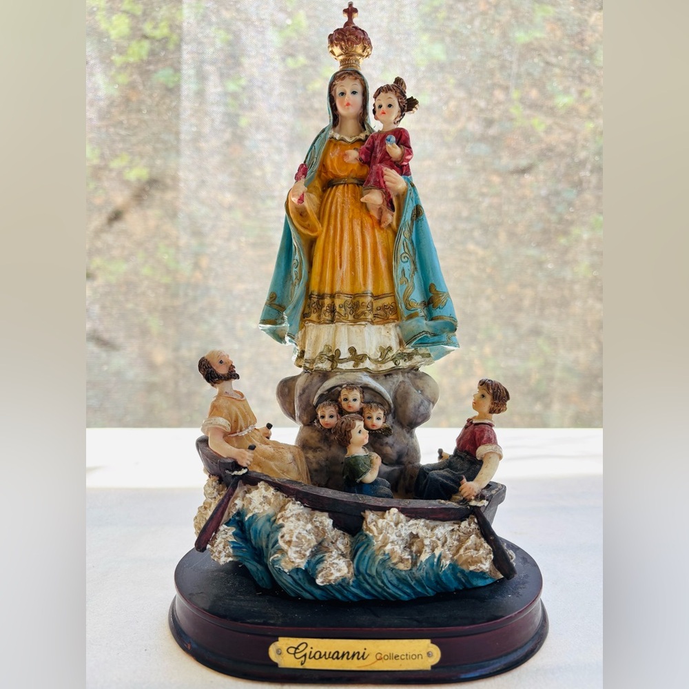 Giovanni Collection Virgin Mary & Boat Religious Figurine